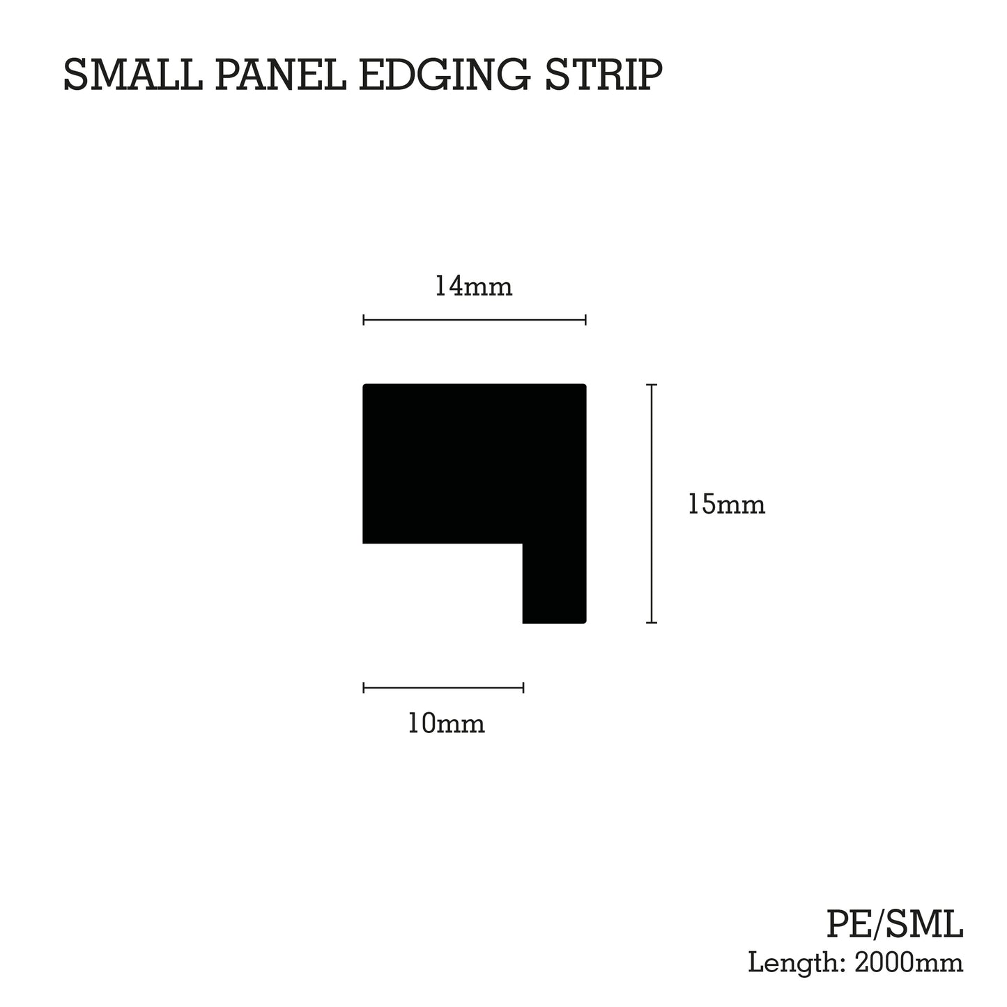 PE/SML Small Edging Strip (For Reeded Panels)