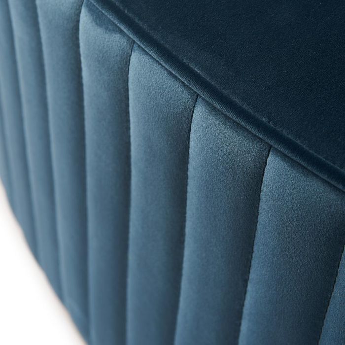 Riviéra Maison San Diego Velvet Pouf (óceánkék)