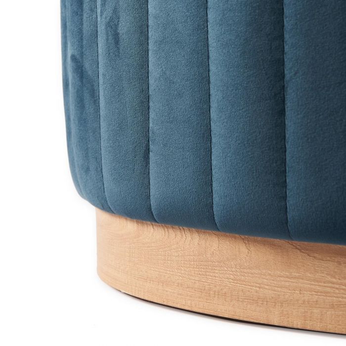 Riviéra Maison San Diego Velvet Pouf (óceánkék)