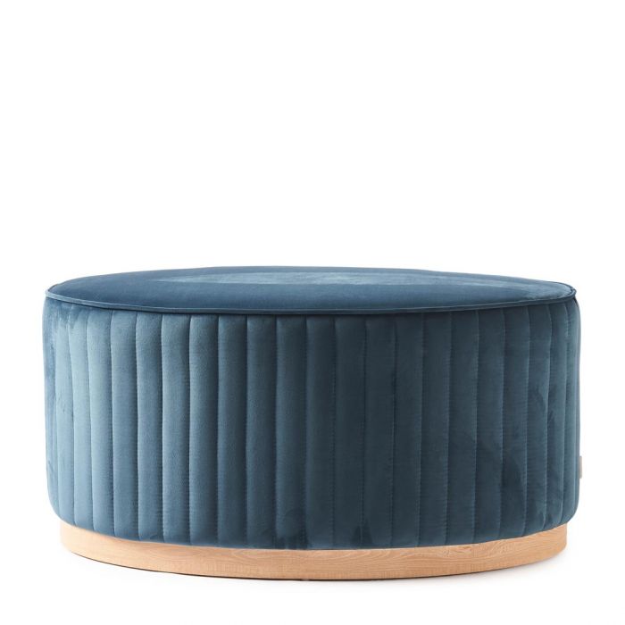 Riviéra Maison San Diego Velvet Pouf (óceánkék)