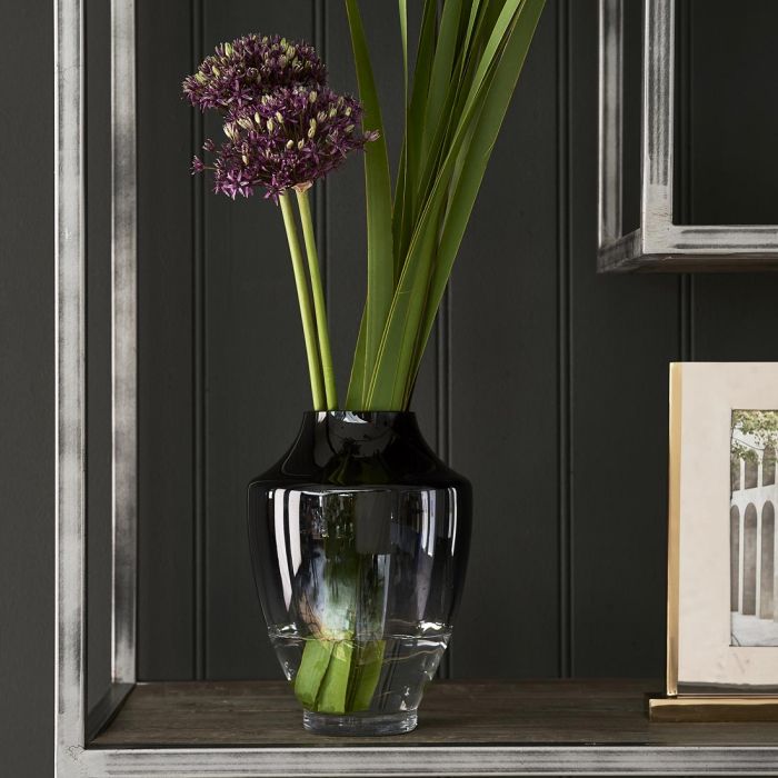 RivieraMaison Palaemon grey vase Üveg váza