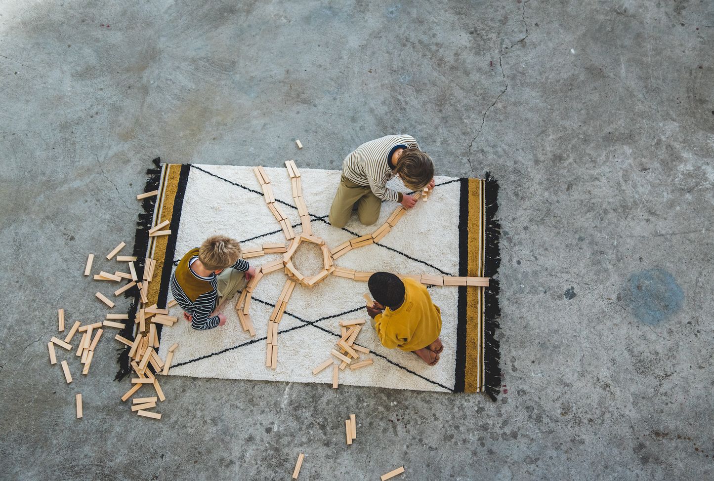 szőnyeg Ikat mintával