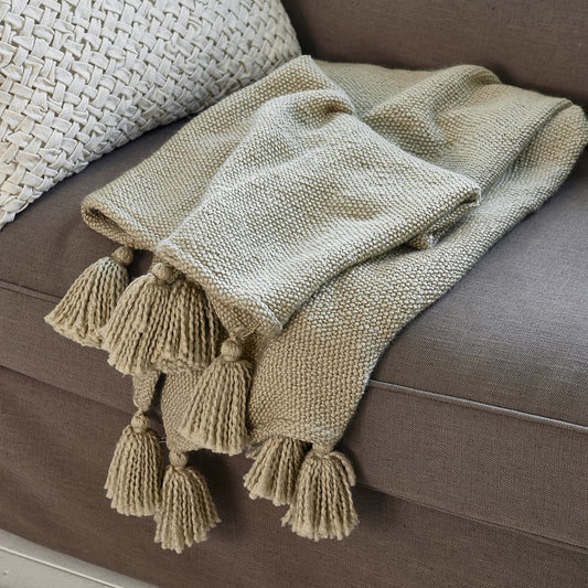 Riviera Maison Fleurs Tassle Throw 170x130cm