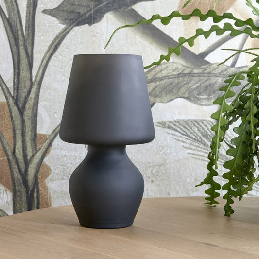 Riviera Maison Glass Table Lamp dark grey