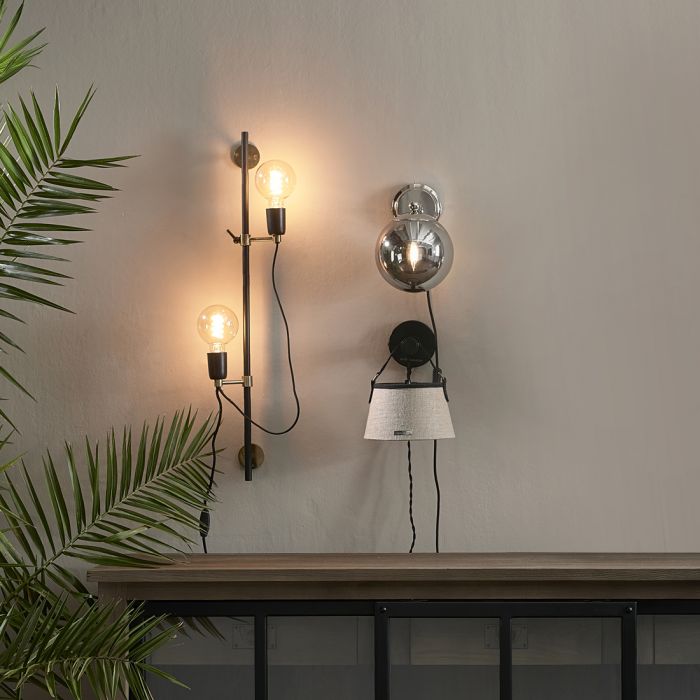 Riviera Maison Lille Wall Lamp grey smoke