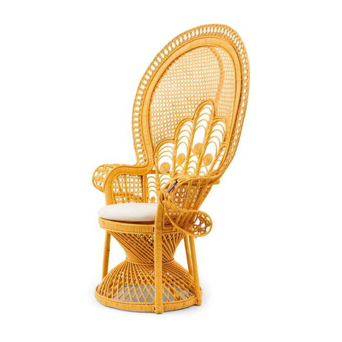 Riviera Maison Greenport Peacock Chair Yellow pávaszék