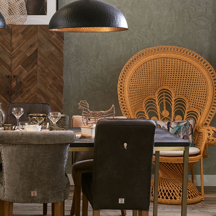 Riviera Maison Greenport Peacock Chair Yellow pávaszék