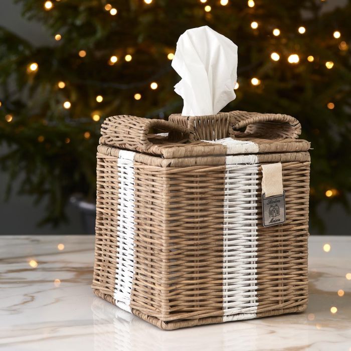Riviera Maison rattan Lovely Bow Tissue Box