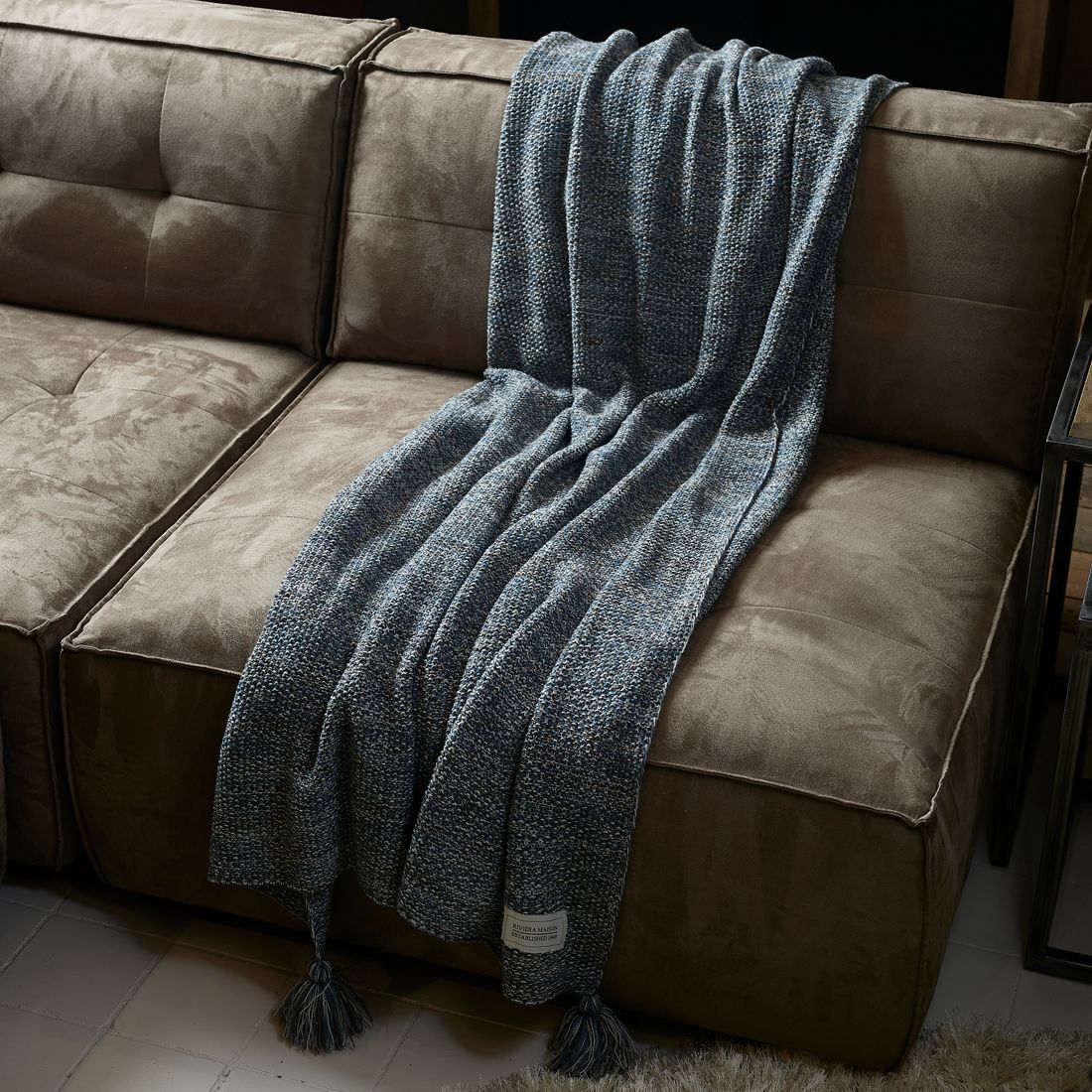Riviera Maison Rhythm Knitted Throw 180x130cm