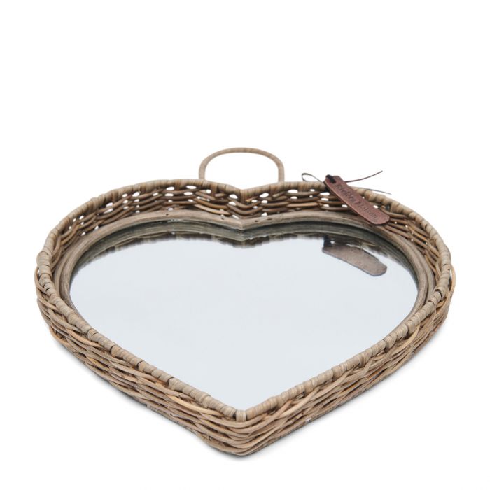 Riviera Maison Rustic Rattan Heart Mirror /tükör