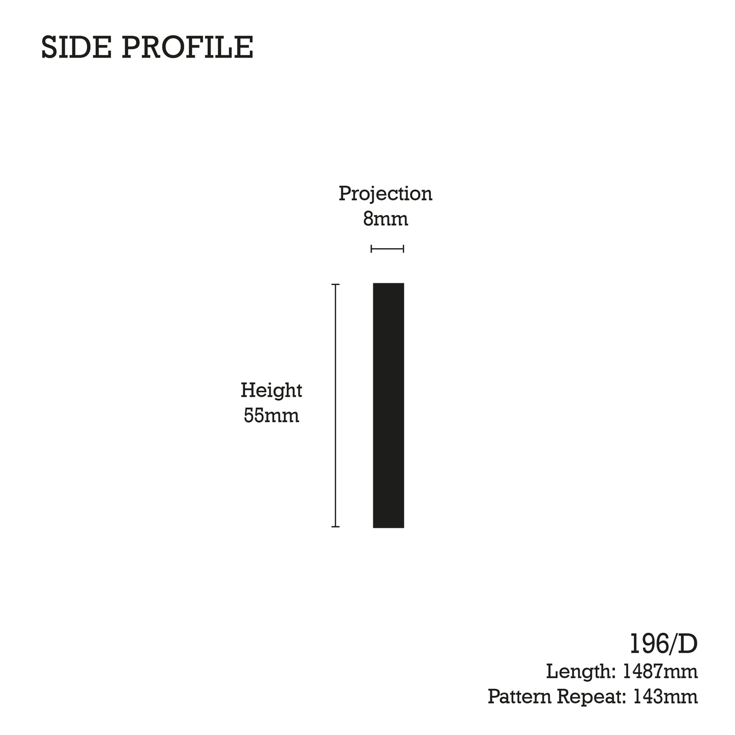 196/D Small Vine Strip Moulding