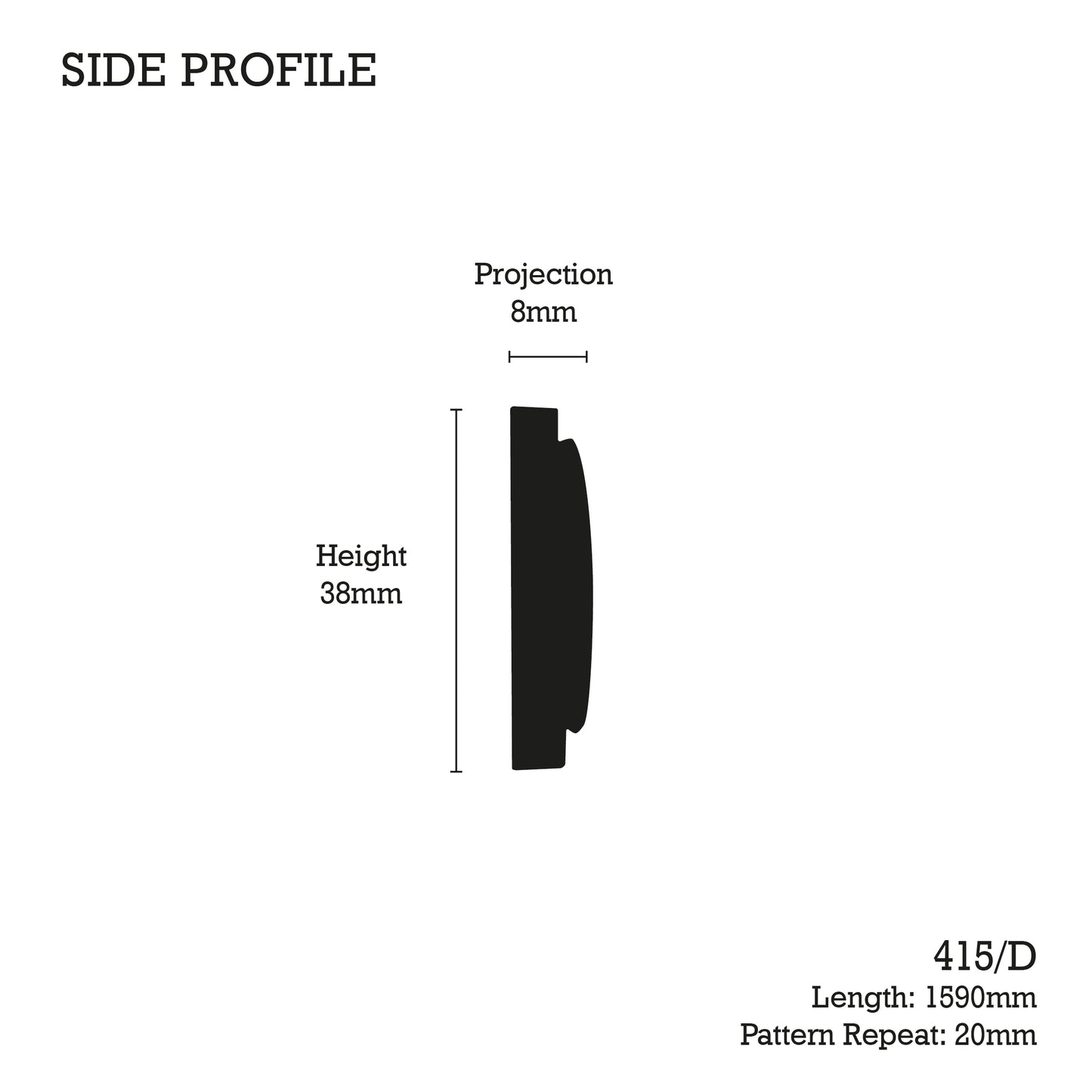 415/D Interlocking Circular Weave Strip Moulding