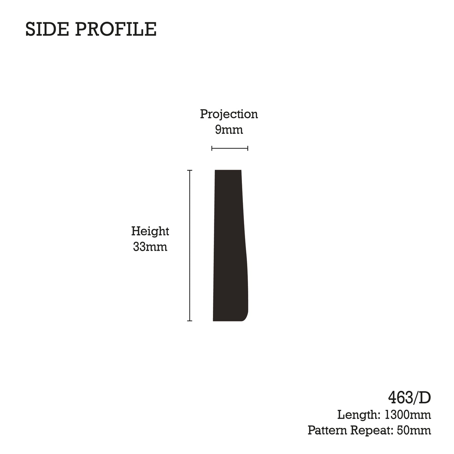 463/D Square Twist Moulding