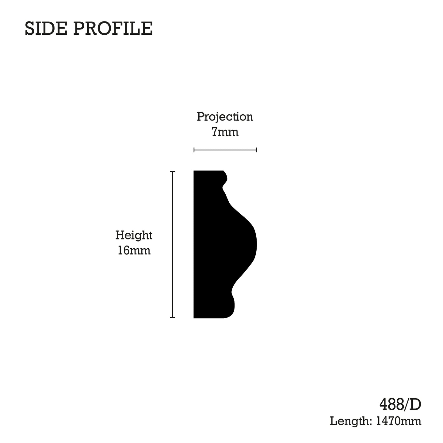 488/D Small Shelf Capping Bead