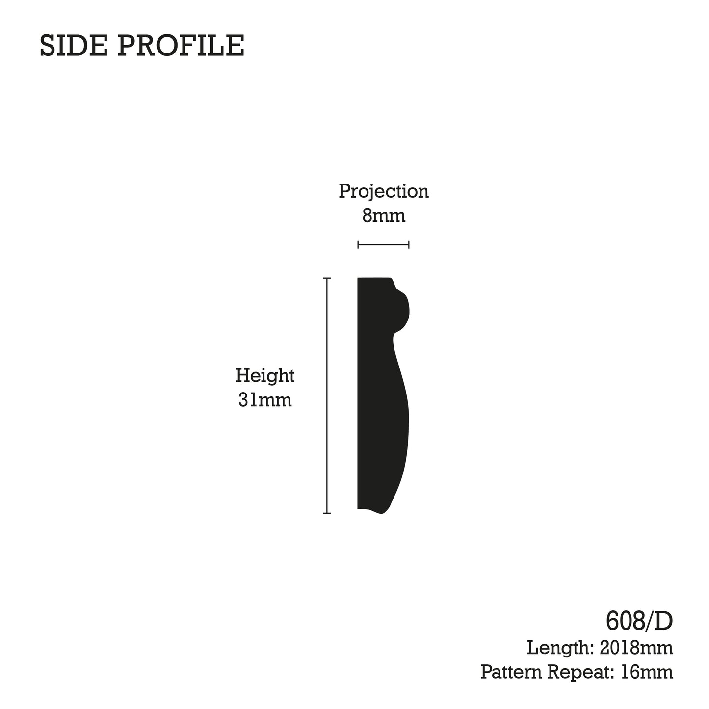 608/D Bead & Tongue Moulding