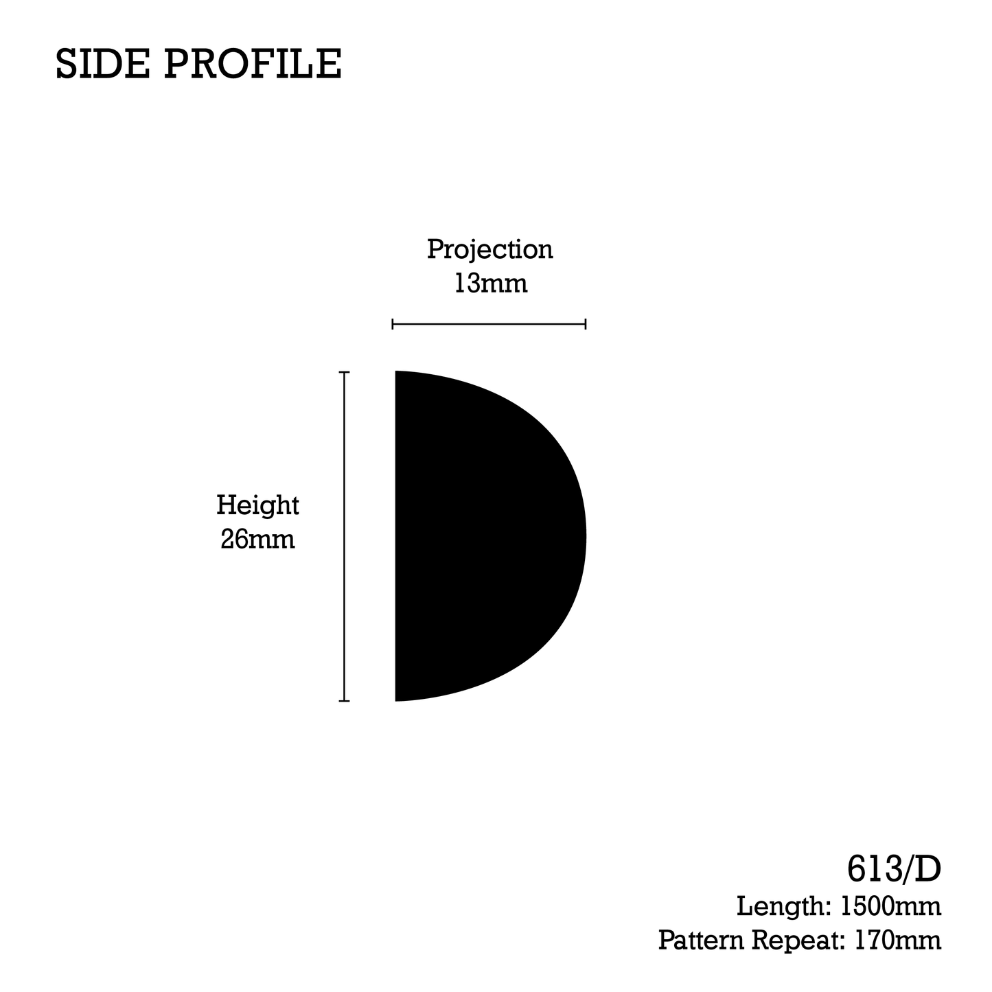 613/D Reed & Ribbon Strip Moulding