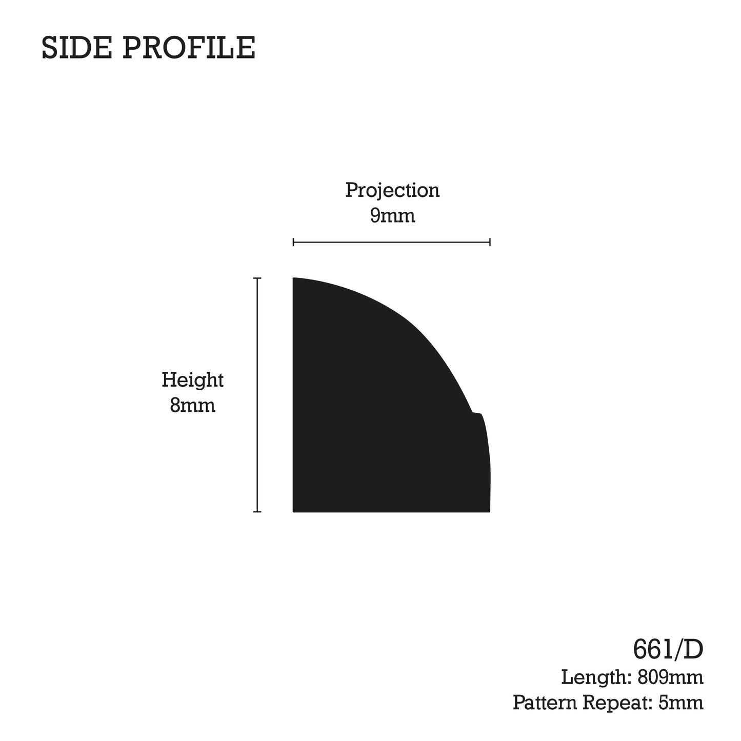 661/D Antique Ribbed Quadrant Moulding