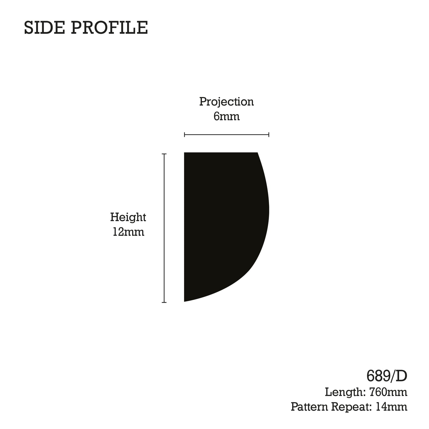 689/D Small Rope Twist Quadrant Moulding