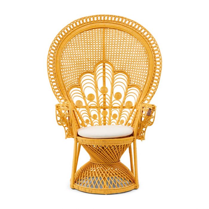 Riviera Maison Greenport Peacock Chair Yellow pávaszék