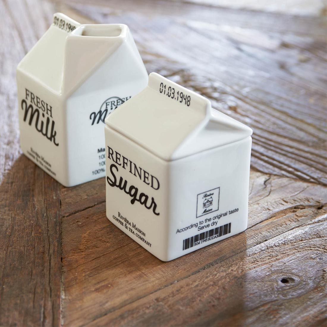 Riviera Maison Carton Jar Sugar, cukortartó