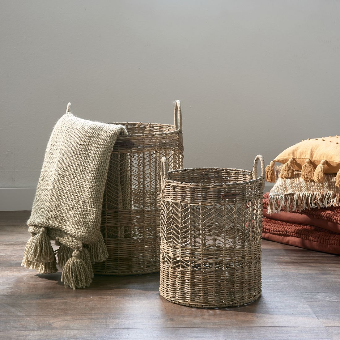 Riviera Maison Fleurs Tassle Throw 170x130cm