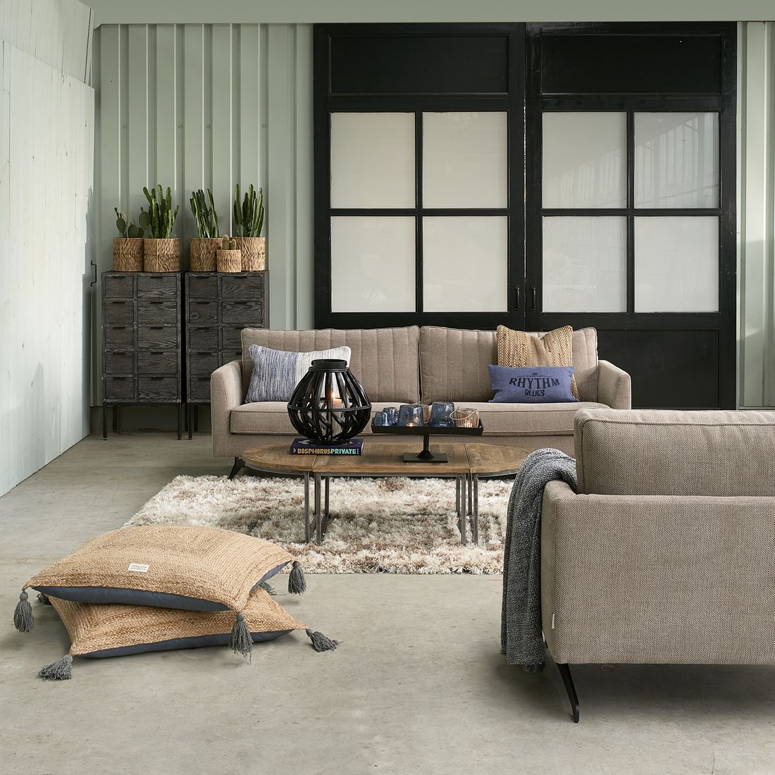 Riviera Maison Rhythm Blues Floor Pillow