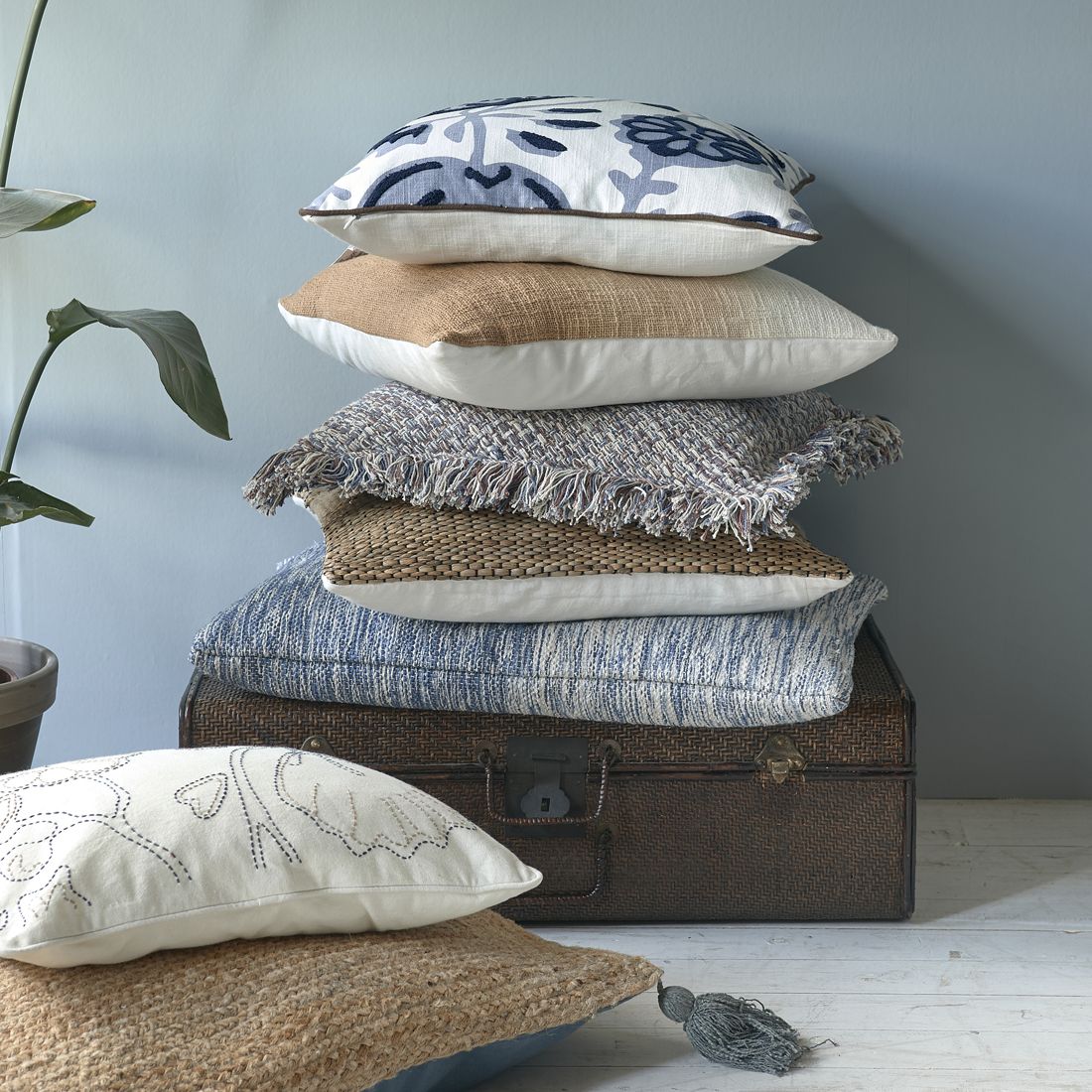 Riviera Maison Rhythm Blues Floor Pillow