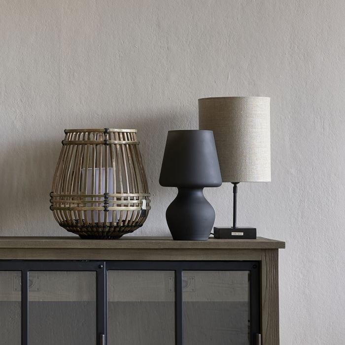 Riviera Maison Glass Table Lamp dark grey