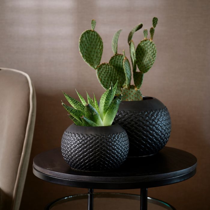 Riviera Maison Braided Planter black S