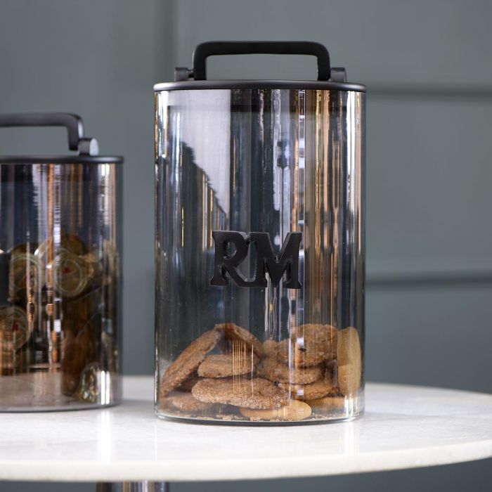 Riviera Maison Smoked Glass Storage Jar L
