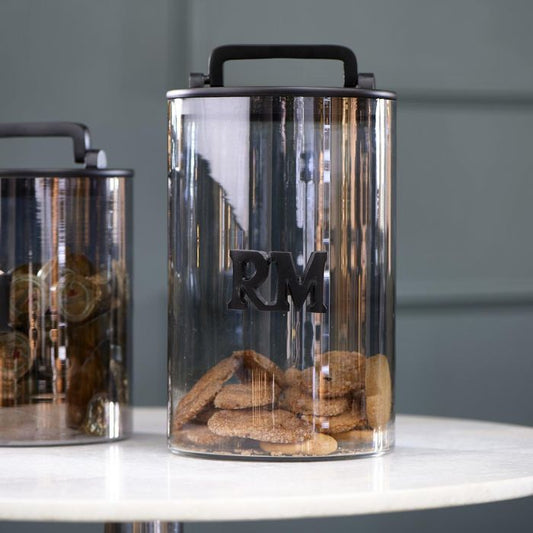 Riviera Maison Smoked Glass Storage Jar L